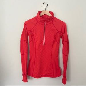 Lululemon Red Toasty Tech Half Zip Fleece Pullover